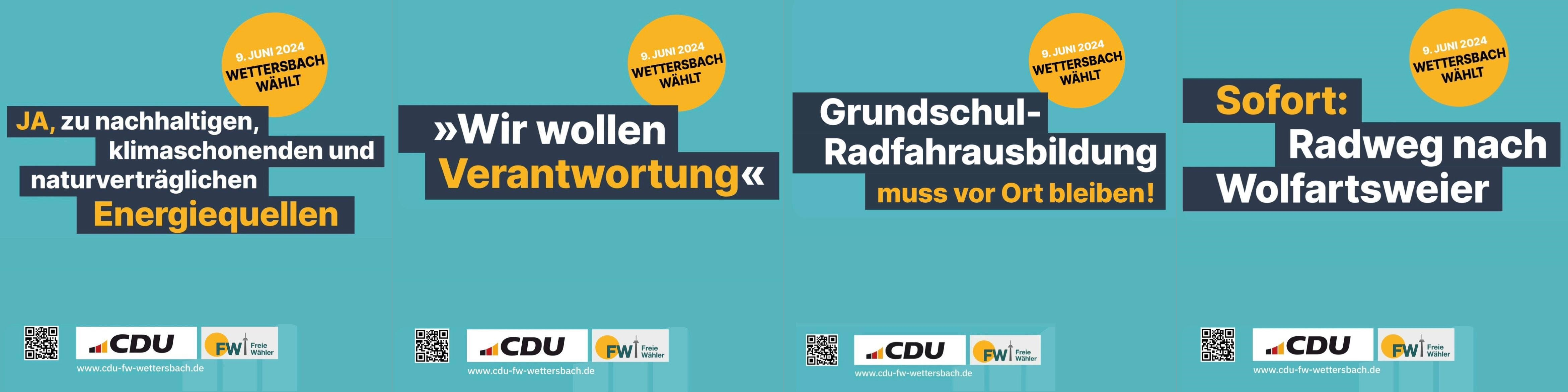 CDU-FW Wettersbach: Unser Wahlprogramm