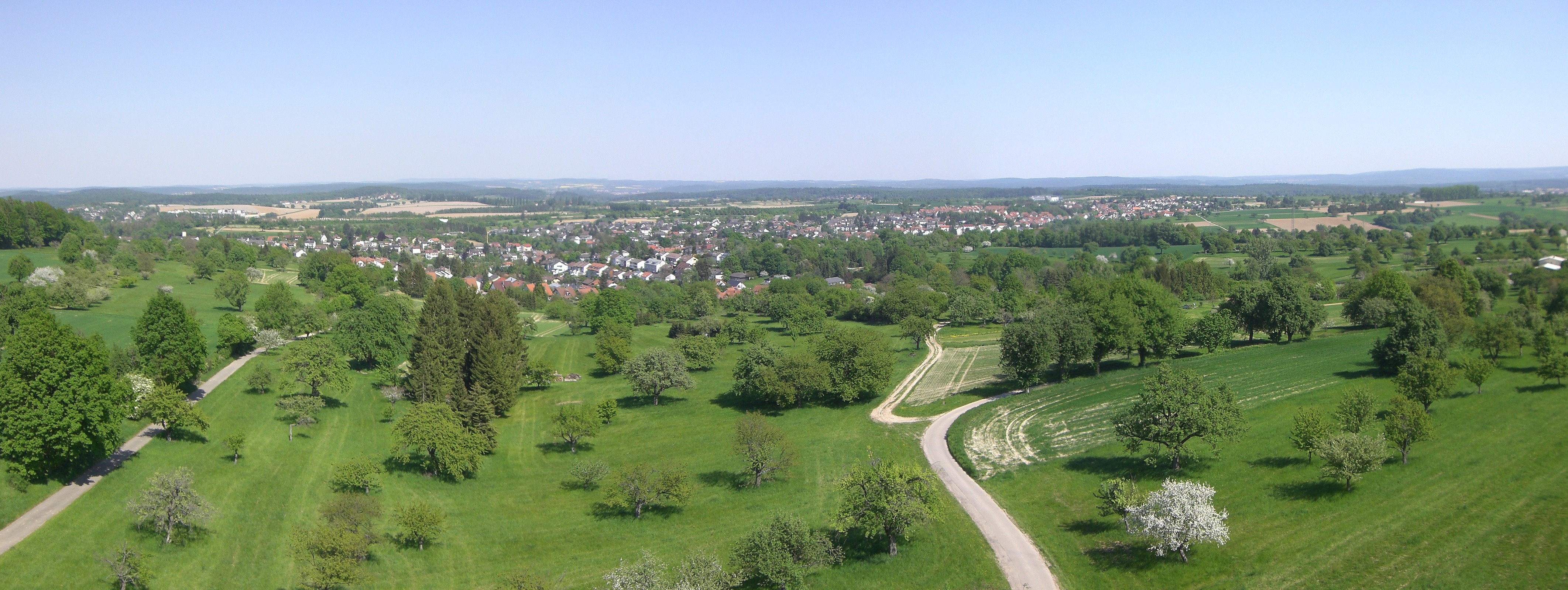 Blick vom Fernmeldeturm Grünwettersbach