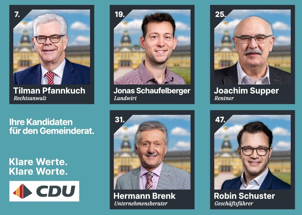 CDU Stadtratskandidaten für die Bergdörfer